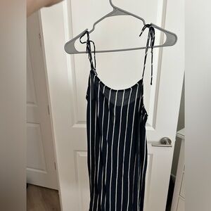 BILLABONG Dress- Navy blue and white striped